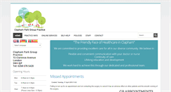 Desktop Screenshot of claphamparkgp.com